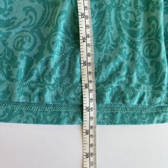 Dakini Athletic Dress Medium Damask Print Yoga Tennis Modal Racerback Turquoise - Picture 11 of 11